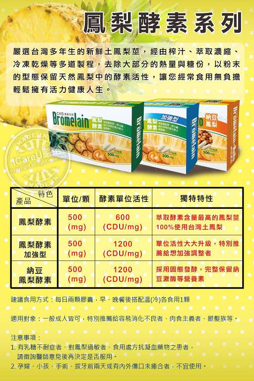 長新生技CHS鳳梨酵素