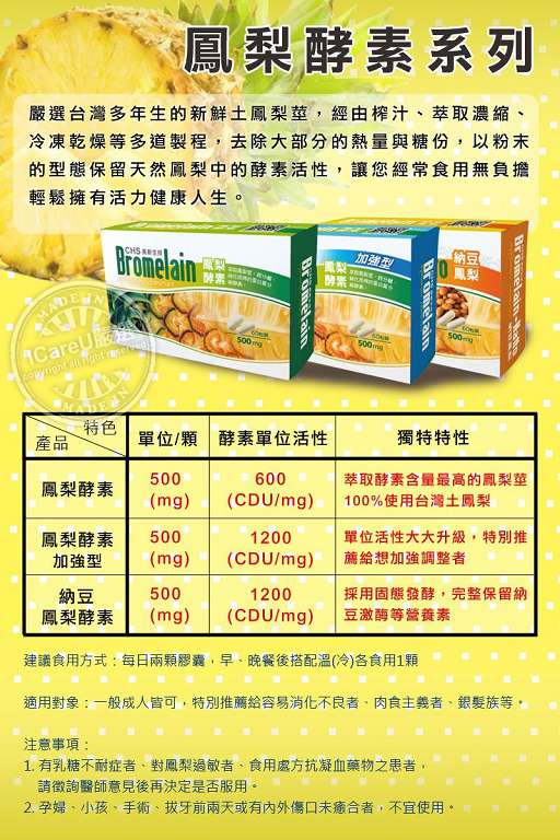 長新生技CHS鳳梨酵素