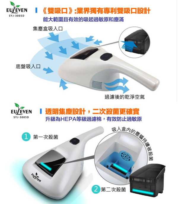 有樂紛Euleven吸塵除螨機