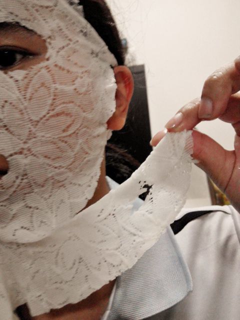 Hey蘋果肌女孩蕾絲拉提式面膜