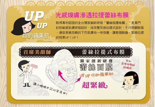 Hey蘋果肌女孩蕾絲拉提式面膜