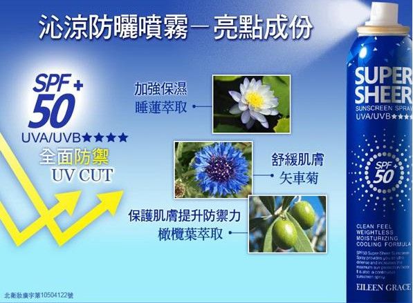 妍霓絲SPF50清爽沁涼防曬噴霧