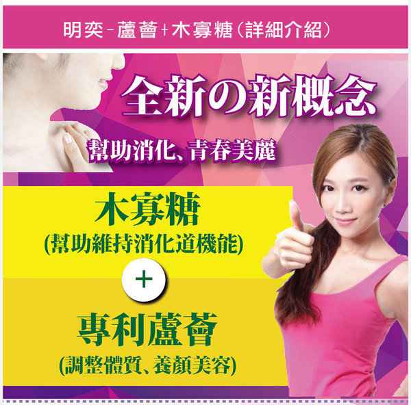  女人知己 試用 大隊 明奕 蘆薈 木寡糖 瘦身 消化 排便 養顏 新陳 代謝 美容 順暢 輔助 chialo