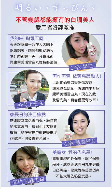 康萃美活雪白丸