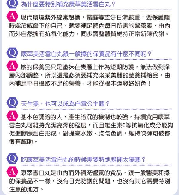 康萃美活雪白丸